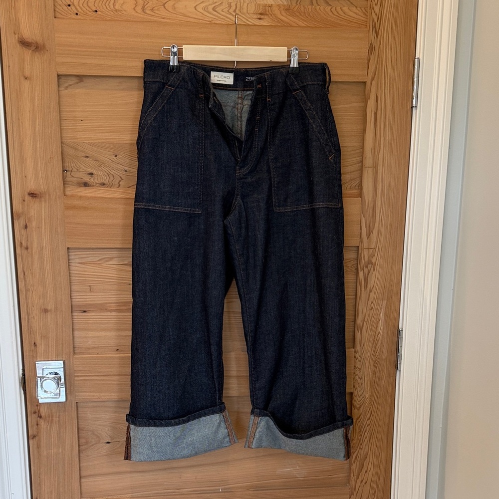 Pilcro Women’s Deep Indigo Relaxed Jeans